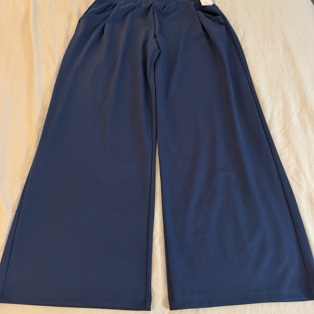 NEW NWT Yogalicious Women’s Lux Vogue Flow Wide Leg Pants Size XLarge Blue
